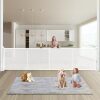 Retractable Baby Gates Dog Gate - 200" Extra Wide Expandable Child Safety Gate, 37" Tall Toddler Pet Mesh Gate