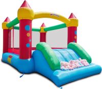 Air Bounce House, Inflatable Bouncer with Air Blower and Slide, Jumping Family Backyard Bouncy Castle with Extra Thick Material