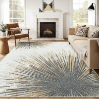 Area Rugs for Living Room, Ultra-Thin Washable Large Rug Non Slip Throw Carpet for Dining Room, Abstract Print Indoor Soft Carpet for Bedroom Office
