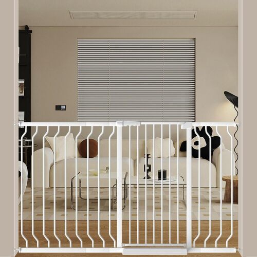 40.55" Extra Tall Wide 29.92-62.60" Baby Gate Pressure Mounted Walk Through Child Kids Safety Toddler Tension Pet Dog Gates with Extension for Doorways Kitchen