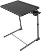 Adjustable TV Tray Table - TV Dinner Tray on Bed & Sofa, Comfortable Folding Table with 6 Height & 3 Tilt Angle Adjustments