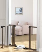 29.7-46" Baby Gate for Stairs, Mom's Choice Awards Winner-Auto Close Dog Gate for the House, Easy Install Pressure Mounted Pet Gates for Doorways, Easy Walk Thru Wide Safety Gate for Dog