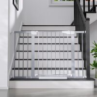 29.7-48" Baby Gate for Stairs, Mom's Choice Awards Winner-Dog Gates for Doorways, Auto Close Safety Pet Gate for Dogs Indoor, Easy Install Pressure Mounted Child Gate with Walk Thru Door