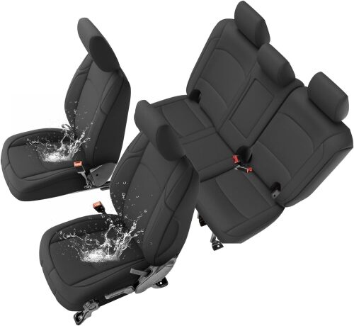 GIANT PANDA Neoprene Seat Covers, Neoprene Waterproof Seat Covers W Armrest Cover, Foam Padded for Full Set