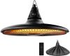 Hanging Heater, 1500W Outdoor Electric Patio Ceiling Heater with Remote Control, Infrared for Courtyard, Garage, Patio, Overheat & Tip-Over Protection, Waterproof