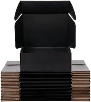 Small Shipping Boxes 12x9x4 Inches &ndash; Black Corrugated Cardboard Boxes (20-Pack) for Mailing, Packing, Small Business & Gift Packaging - Recyclable & Sturdy