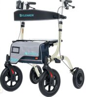 All Terrain Dual-Brake Rollator Walker 12" Wheels