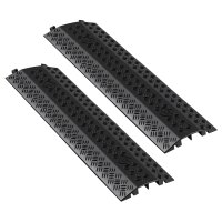 Drop Over Cable Cover, 17,500 lbs/Axle Load Capacity, Heavy Duty Cable Hose Protector Ramp, Floor Cord Protector Cover, for Indoor High Walking Traffic Areas, Home, Office, Warehouse, 2 Pack