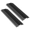 Drop Over Cable Cover, 17,500 lbs/Axle Load Capacity, Heavy Duty Cable Hose Protector Ramp, Floor Cord Protector Cover, for Indoor High Walking Traffic Areas, Home, Office, Warehouse, 2 Pack