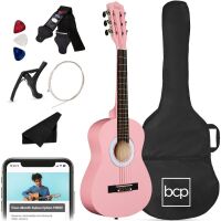 Beginner Acoustic Guitar Set w/ Case, Strap, Extra Strings - 38in