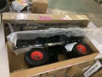 Galvanized Blade 2-Wheel Snow Pusher w/ Adjustable Handle - 36in