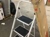 Folding Steel 4-Step Ladder w/ Hand Rail, Wide Steps, 330lbs Capacity - 4