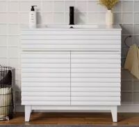 24 in. W x 17.7 in. D x 33.5 in. H Single Sink Bath Vanity in White - No Top