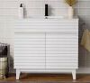 24 in. W x 17.7 in. D x 33.5 in. H Single Sink Bath Vanity in White - No Top