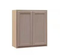 Hampton Bay Recessed Panel 27 in. W x 12 in. D x 30 in. H Assembled Wall Cabinet in Unfinished