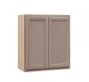 Hampton Bay Recessed Panel 27 in. W x 12 in. D x 30 in. H Assembled Wall Cabinet in Unfinished