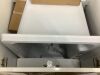 JS Jackson Supplies Utility Sink with White Vanity Cabinet, Black High-Arc Pull-Down Sprayer Faucet - 3