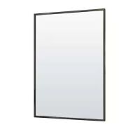 24 in. W x 36 in. H Rectangular Aluminum Alloy Framed Modern Black Wall Mirror