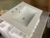 Eridanus Tucson 24 in. W x 18 in. D Vitreous China Vanity Top in White with 3-Faucet Holes (8 in. Widespread) - 3