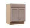 Hampton Bay Recessed Panel 27 in. W x 24 in. D x 34.5 in. H Assembled Base Cabinet in Unfinished