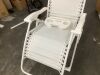 Monochromatic Zero Gravity Patio Chair Recliner w/ Side Tray, Headrest - 3