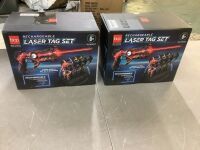 Lot of (2) Set of 4 Rechargeable Laser Tag Blasters w/ Docking Station, No Vests Needed