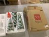 Set of 3 Pre-Lit Ceramic Tabletop Christmas Trees - 2
