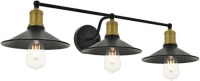 3-Light&nbsp;Industrial Black Finish Wall Sconce&nbsp;