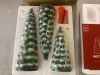Set of 3 Pre-Lit Ceramic Tabletop Christmas Trees - 3