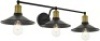 3-Light&nbsp;Industrial Black Finish Wall Sconce&nbsp;