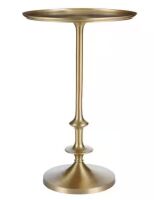 Home Decorators Collection Bellkirk Round Gold Metal Accent Table (14.5 in. W x 22.25 in. H)