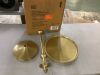 Home Decorators Collection Bellkirk Round Gold Metal Accent Table (14.5 in. W x 22.25 in. H) - 2