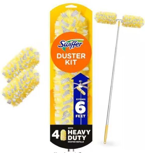 Lot of (4) Swiffer Super Extendable Dusting Kit with Heavy Duty Refills