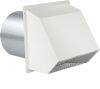 8 Inch Hooded Wall Vent with Screen and Damper