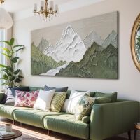 Mountain Abstract Wall Art, 24" x 48"