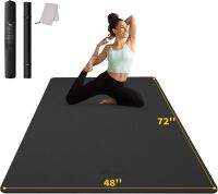 CAMBIVO Extra Large Yoga Mat, 4' x 6'