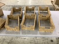 Woven Storage Baskets, 9" x 12", 6 Pack