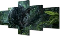 Black Panther Wall Art, 5 Piece, 50" x 24"