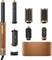 AirStyle Pro 7-in-1 Hair Styler & High Speed Dryer | Snap-on Attachments for Curling, Smoothing, Volumizing | Fast Drying, Frizz Control, Cool Shot | Luxury Leather Package, 120V Voltage