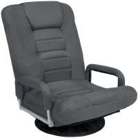 Gaming Floor Chair w/ 360-Degree Swivel, Armrest, Adjustable Backrest