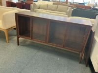 Sideboard Glass Front, Missing 1 Panel of Glass, Scratches