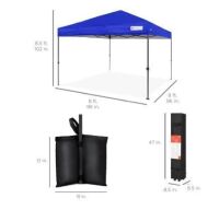 One-Person Setup Instant Pop Up Canopy w/ Case, - 8x8ft