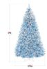 BCP Pre-Lit Artificial Baby Blue Christmas Tree w/ Incandescent Lights, 9' - 2