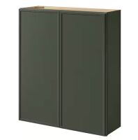 Hampton Bay Leyton 36 in. W x 12 in. D x 42 in. H Ready to Assemble Plywood Slim Shaker Wall Kitchen Cabinet in Fern Green