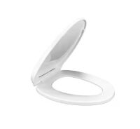 Glacier Bay Elongated Slow Close Closed Toilet Seat in White