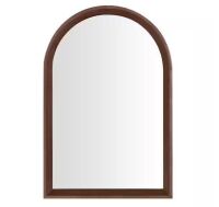 StyleWell Medium Modern Arched Walnut Framed Mirror (20 in. W x 30 in H)