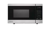 Vissani 0.9 cu. ft. Electric 900-W Countertop Microwave in Stainless Steel with Turntable and 2-Step Lock System