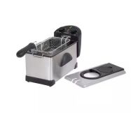 Premium LEVELLA 3.2 Qt. Stainless Steel Deep Fryer with Fry Basket