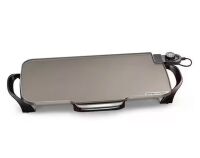 Presto 264 sq. in. Black Ceramic Electric Griddle with Temperature Sensor