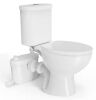 Rear Outlet Macerating 2-Piece 1.0/1.6 GPF Dual Flush Round Toilet, with 0.8 HP Macerating Pump in White